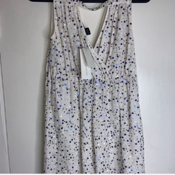 new with tags French Connection dress in a size 0 white and blue - Picture 6 of 6